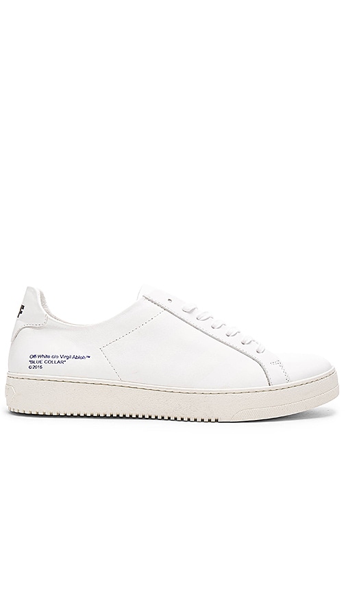off white blue collar shoes