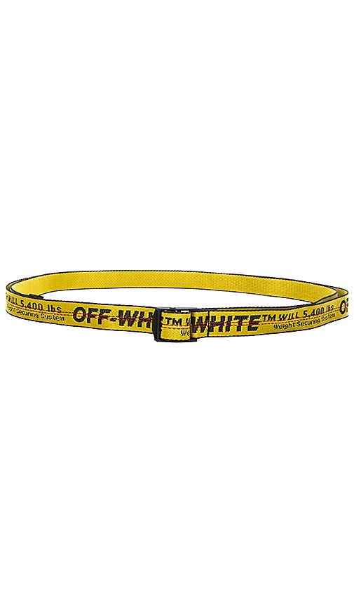 OFF-WHITE Mini Industrial Belt in Yellow & Black | REVOLVE