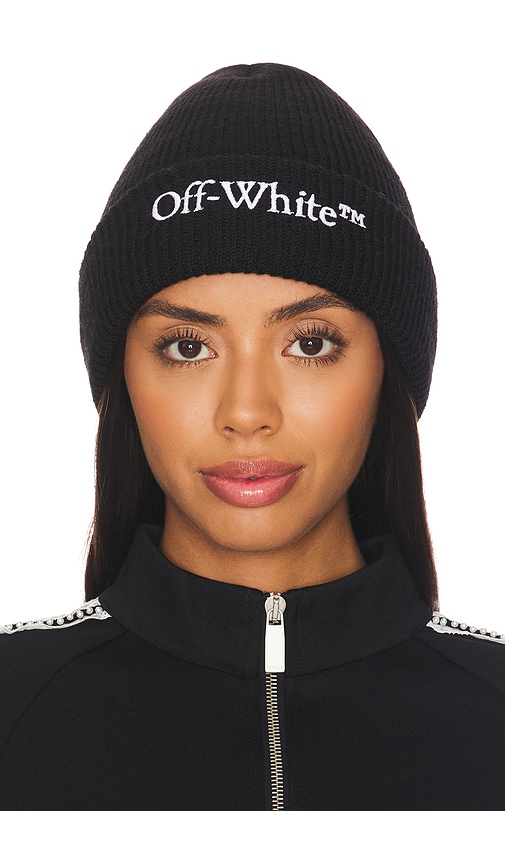 OFF WHITE Bookish Beanie in Black White REVOLVE