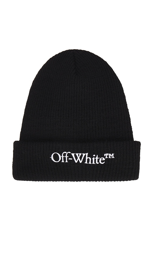 Shop Off-white Bookish Beanie In Black