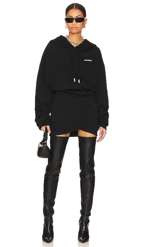 OFF-WHITE FOR ALL HOODIE SWEATER DRESS