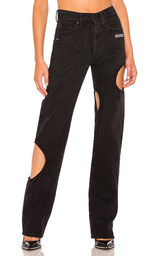 【送料&関税込】Off-White Meteor Cool Baggy Jeans OFF-WHITE Meteor Cool Baggy Jean in Black | REVOLVE