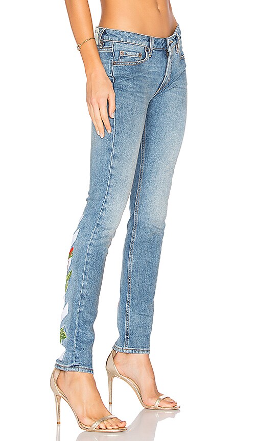 denim off white rose