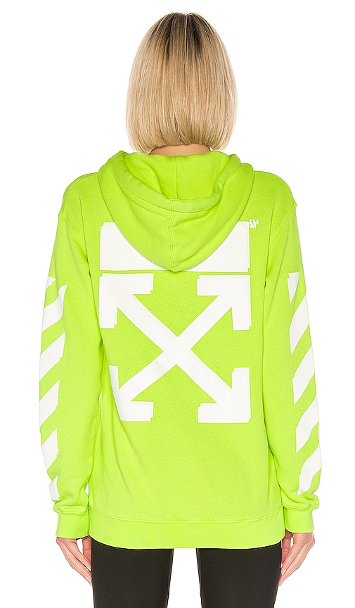 lime green off white hoodie
