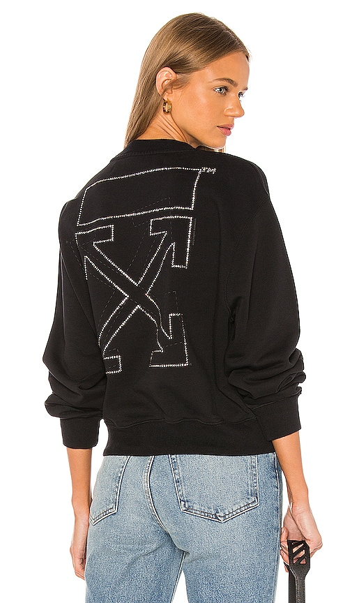 off white crystal sweatshirt