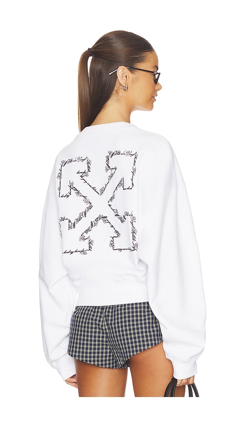 OFF-WHITE Embroidered Arrow Script Sweatshirt