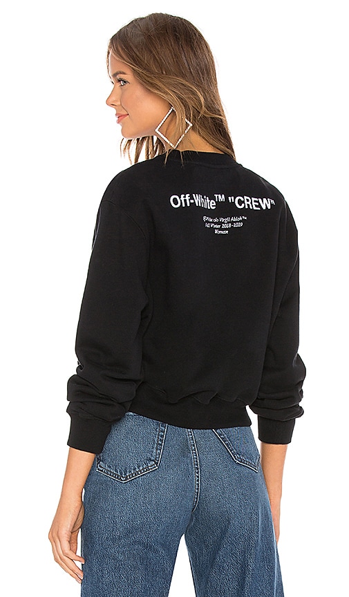 off white crew neck sweatshirt