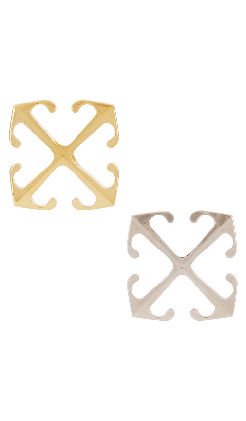 OFF-WHITE Mini Arrow Earrings in Gold & Silver