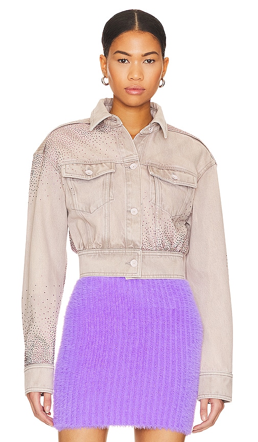Shop Off-white Bling Bling Baby Baggy Jacket In Lilac