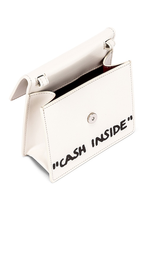 OFFWHITE Jitney 0.7 Cash Inside Bag in Off White & Black REVOLVE