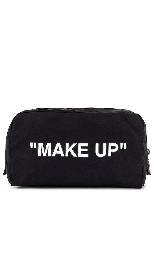 white makeup pouch