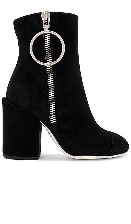 off white suede ankle boots