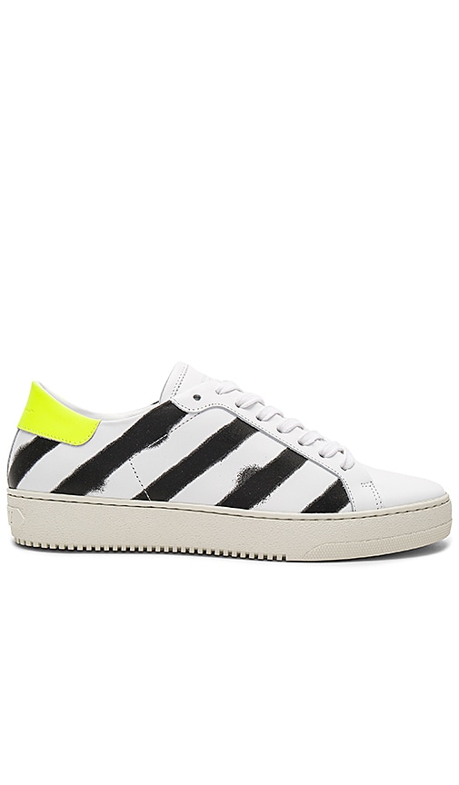 OFF WHITE Spray Diagonal Sneakers in White Black REVOLVE