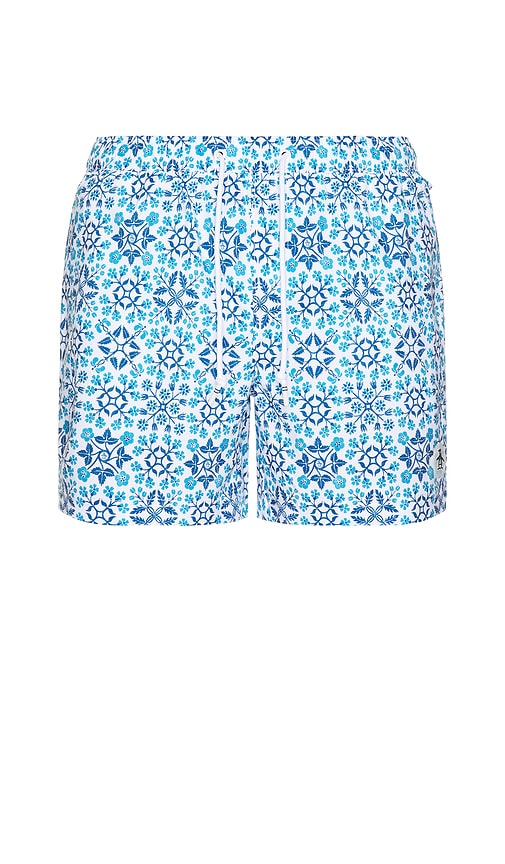 5 All Over Print Shorts in Blue. - size XL/1X (also in L, M, S)