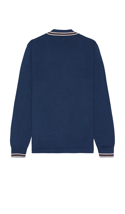 Shop Original Penguin Collar Tipped Cardigan In Blue