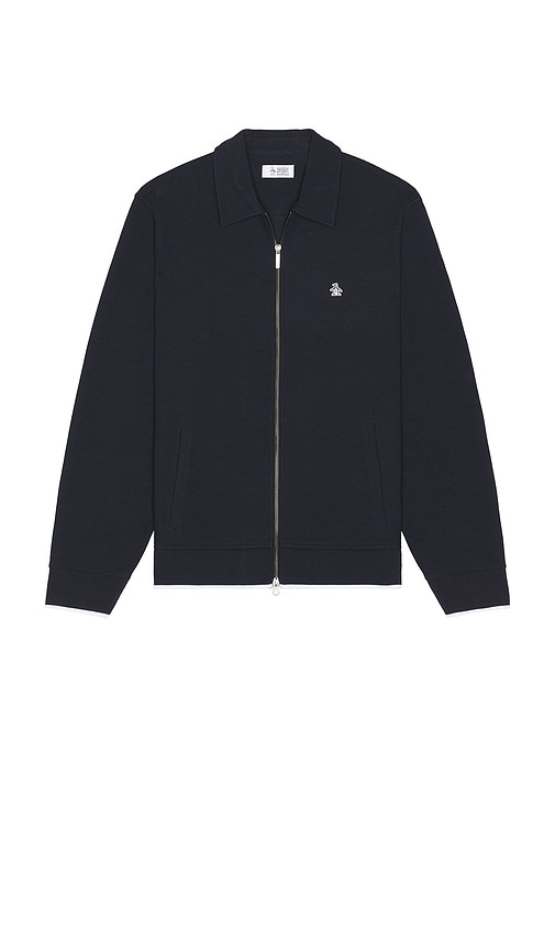 Original Penguin Novelty Knit Track Jacket In Blue