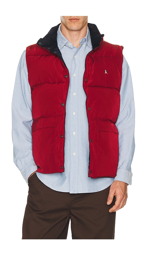 Original Penguin Reversible Corduroy Vest In Multi