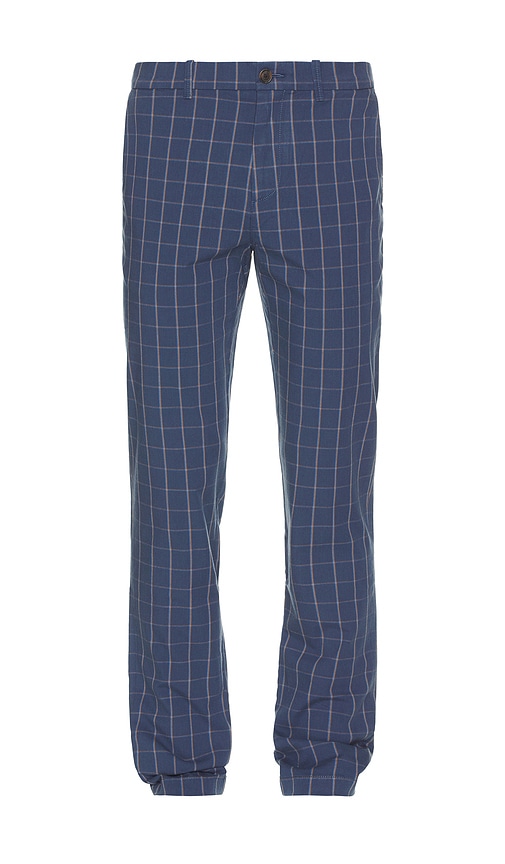 Shop Original Penguin Stretch Plaid Chino In Blue