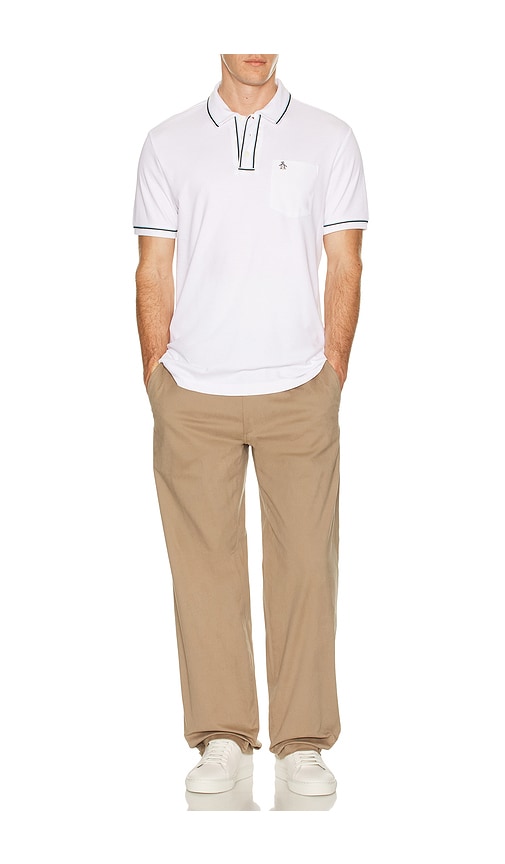  Original Penguin Polohemd Earl In White. Größe M. Also In L. 