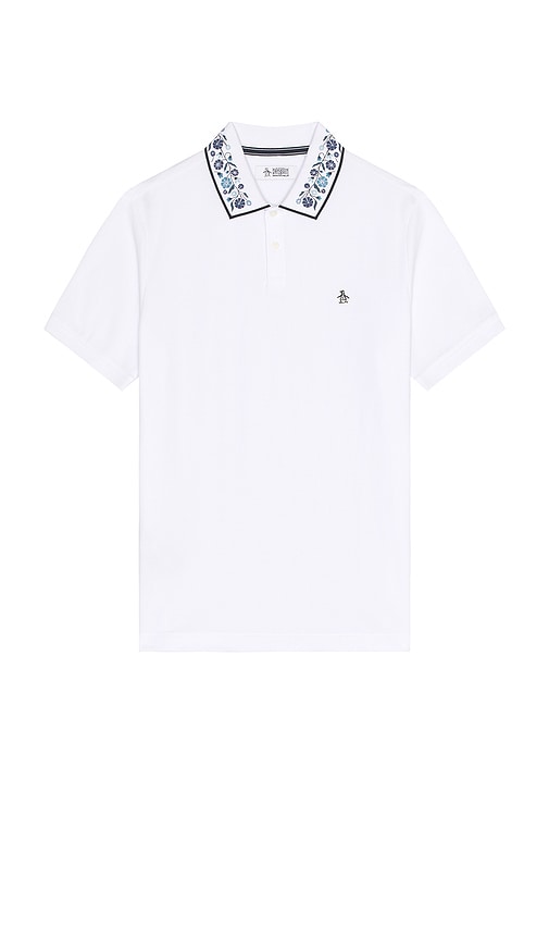 Pique Polo in White. - size XL/1X (also in L, M, S)