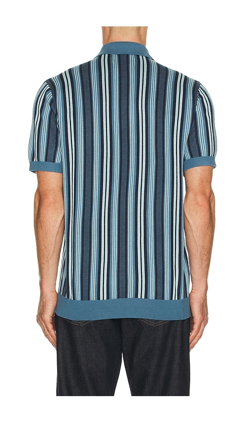 Original Penguin Vertical Stripe Polo In Blue