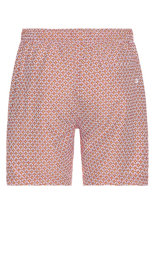 Shop Original Penguin Recycled Poly Swim Short In Red