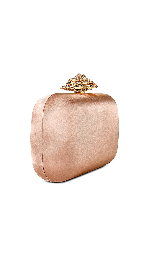  Olga Berg Clutch Mit Verschluss Rosa In Rose Gold. 