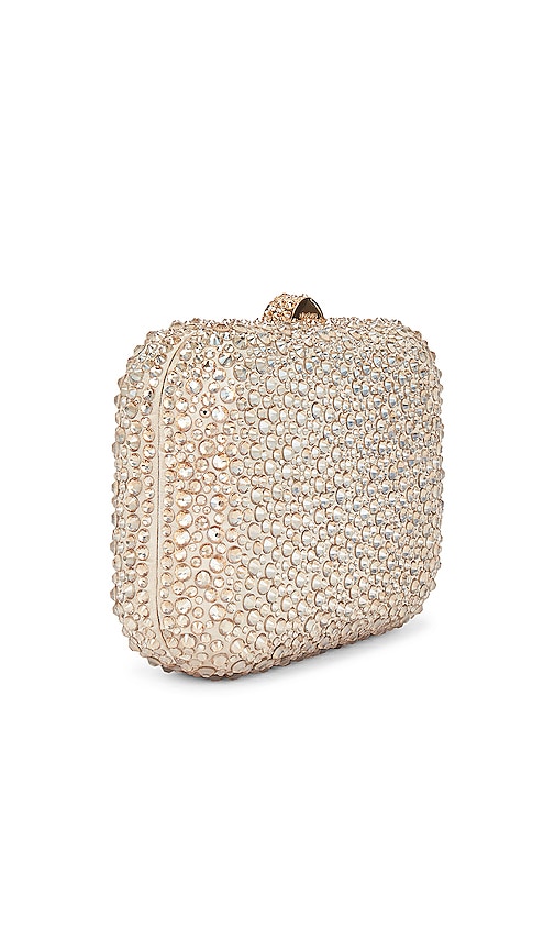  Olga Berg Clutch Casey In Metallic Gold. 