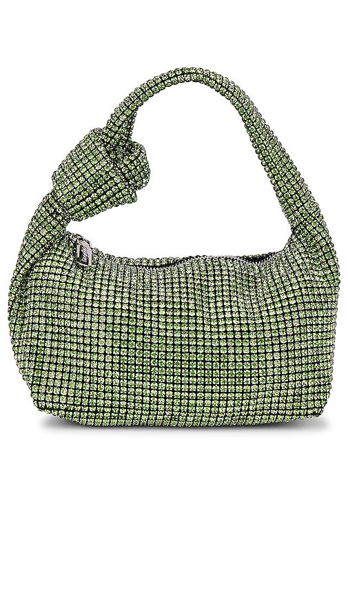 Olga Berg Polly Crystal Shoulder Bag – 绿色 In Green