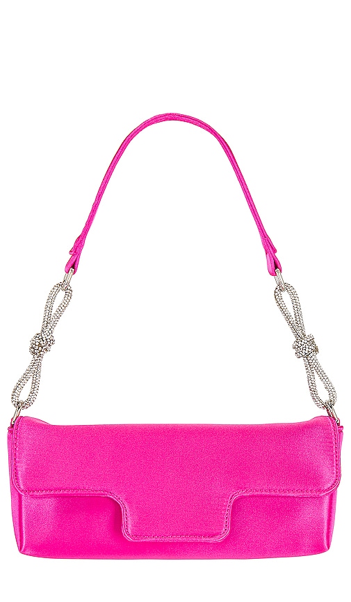 Olga Berg Calissa Crystal Bow Bag In Pink