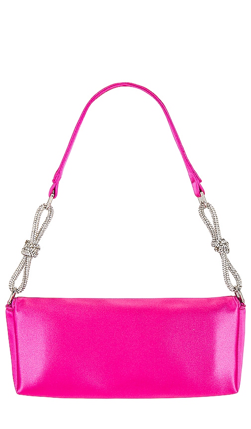 Shop Olga Berg Calissa Crystal Bow Bag In Pink
