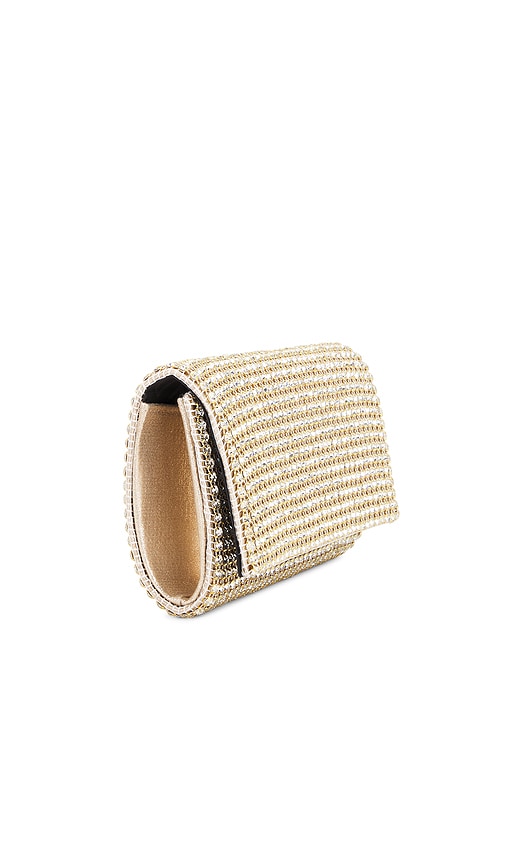  Olga Berg Clutch Mariana Crystal In Metallic Neutral. 