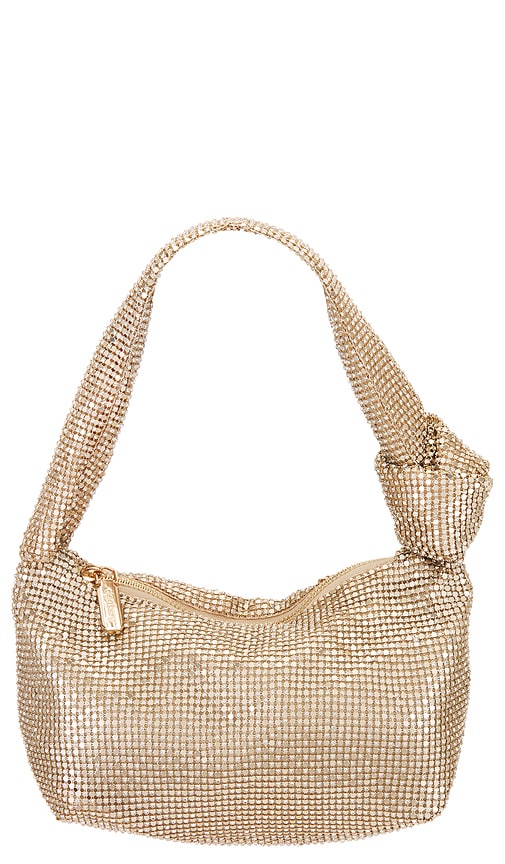 Shop Olga Berg Isabella Slouch Bag In 金色