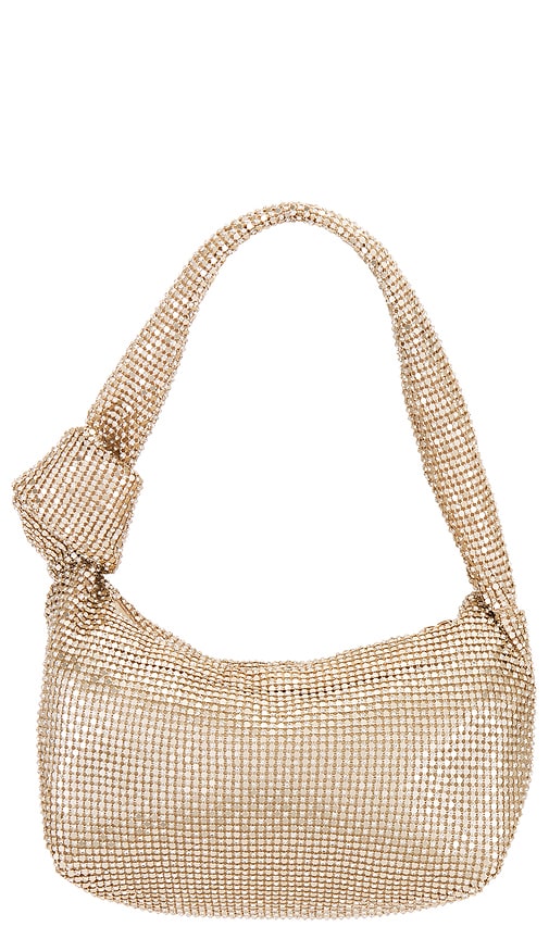 Shop Olga Berg Isabella Slouch Bag In 金色