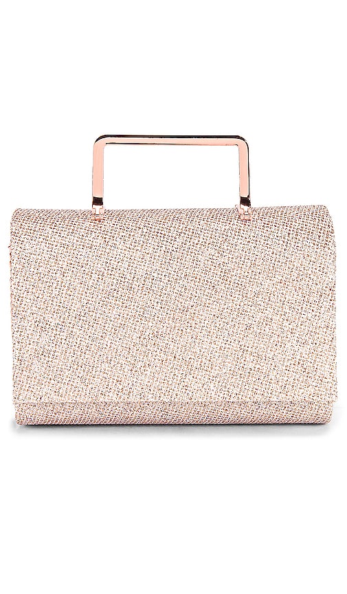 rose gold glitter suitcase