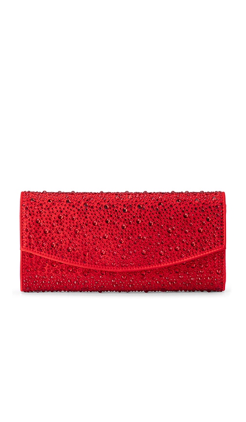 Shop Olga Berg Emma Crystal Clutch In Red