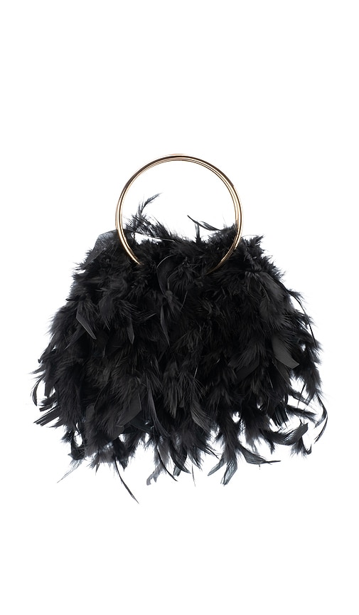 Shop Olga Berg Willis Feather Bag In 블랙