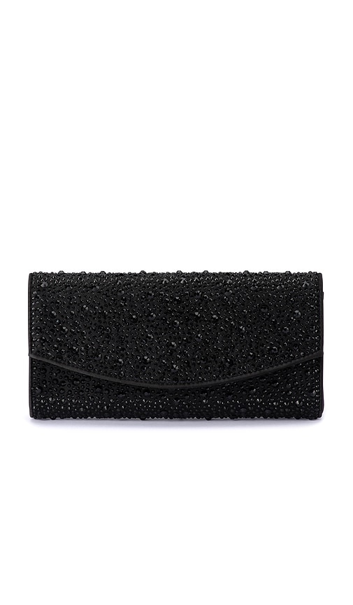 olga berg Emma Crystal Clutch in Black