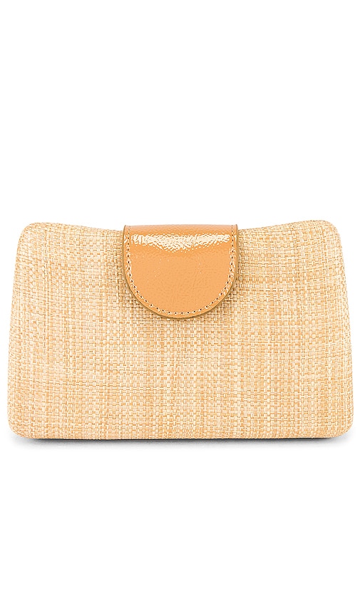 woven straw clutch bag