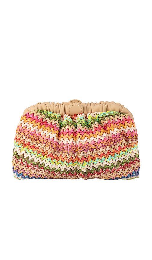 Amalia Petite Gathered Clutch in Neutral.