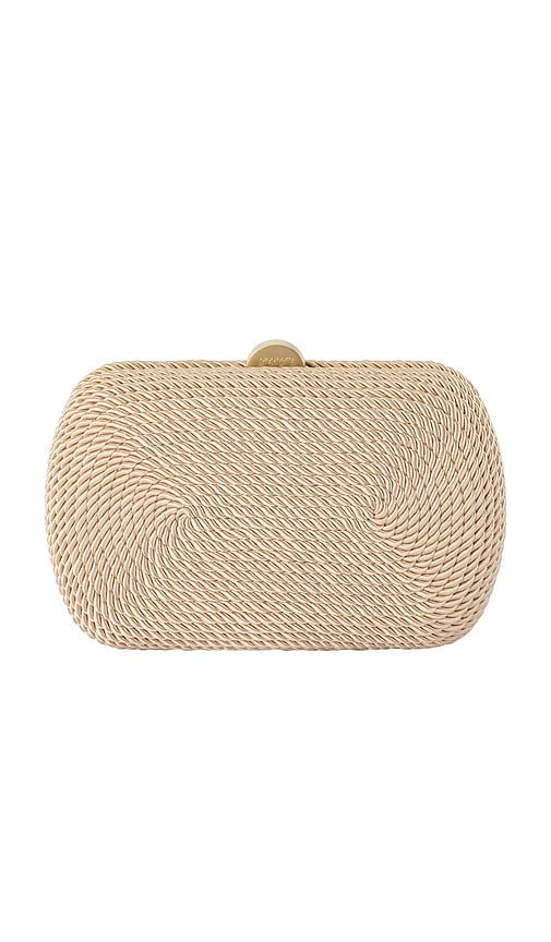 olga berg Martina Coiled Rope Clutch in Natural
