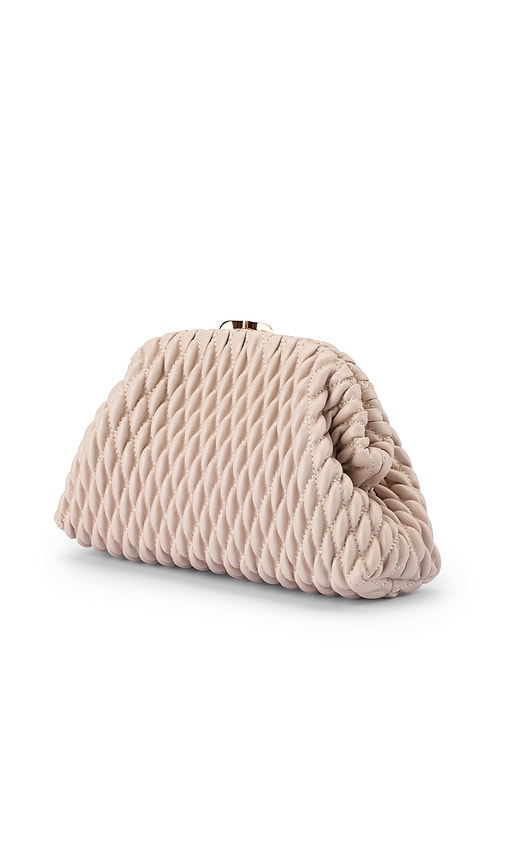 Olga Berg Paige Textured Faux Leather Frame Clutch In Pink