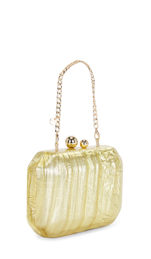  Olga Berg Clutch Mateo In Metallic Gold. 
