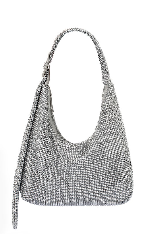 Olga Berg Calypso Crystal Shoulder Bag In Metallic
