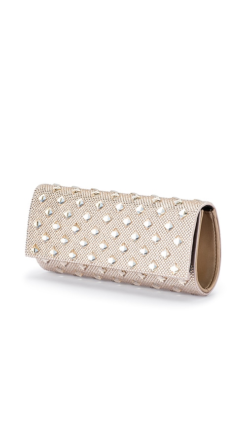  Olga Berg Clutch Bridget In Metallic Neutral. 