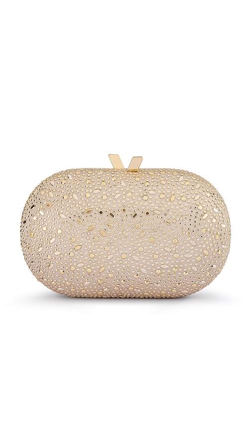 Olga Berg Faye Oval Clutch In Gold