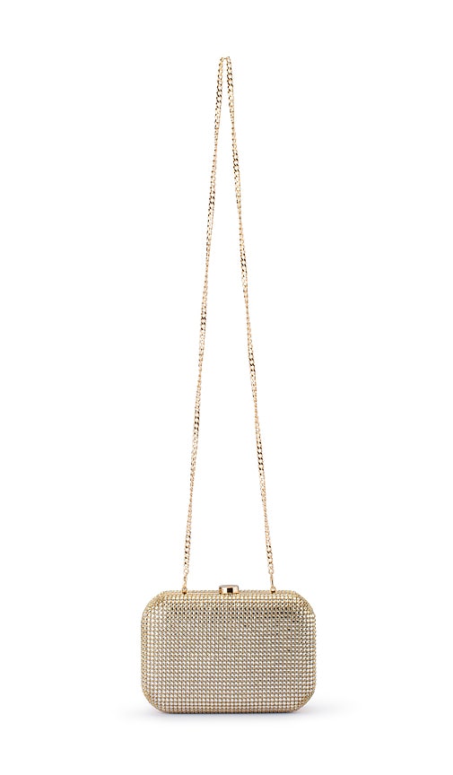 Olga Berg Clutch Rae In Metallic Gold. 