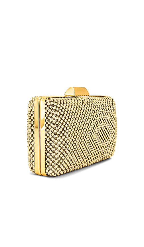  Olga Berg Clutch Natasha In Metallic Gold. 