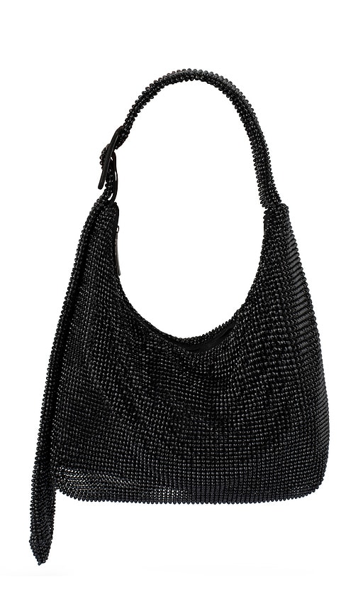 Olga Berg Calypso Crystal Shoulder Bag In Black