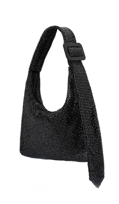 Olga Berg Calypso Crystal Shoulder Bag In Black